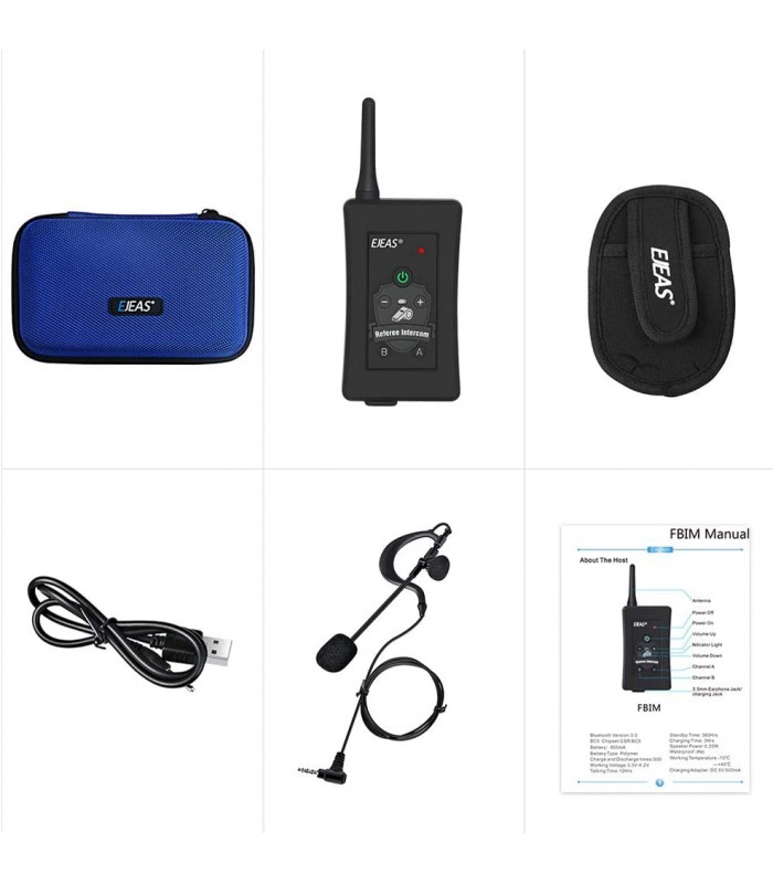 Interfono Bluetooth V4C Plus Per Arbitri - 4 Persone, 1200m, Impermeabile